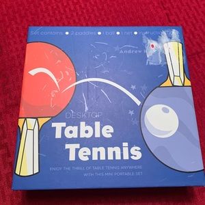 Desktop table tennis set